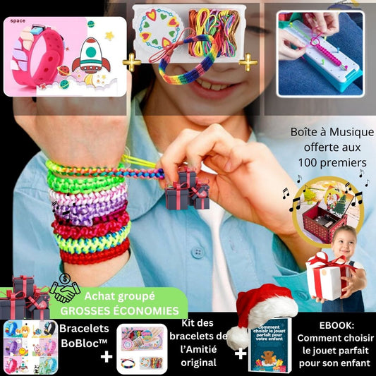 🤶🏻Bijoux enfant🧒🏽, Bracelets stylés (6 ans et +)| Kit de tressage UNIK™