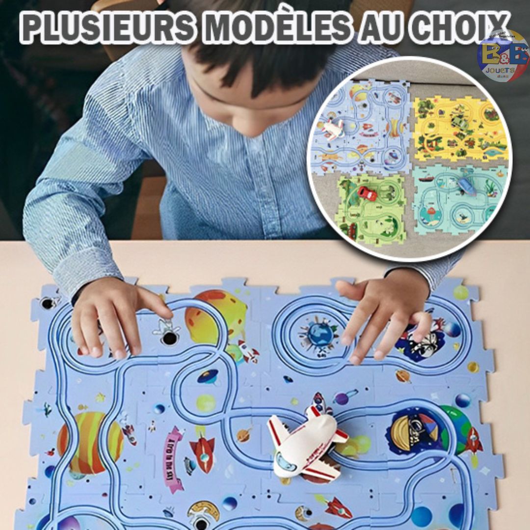 🤶🏼🤶🏼Circuit Voiture ET Puzzle| Mon PUZZLE ÉLECTRIQUE™🧩🚗