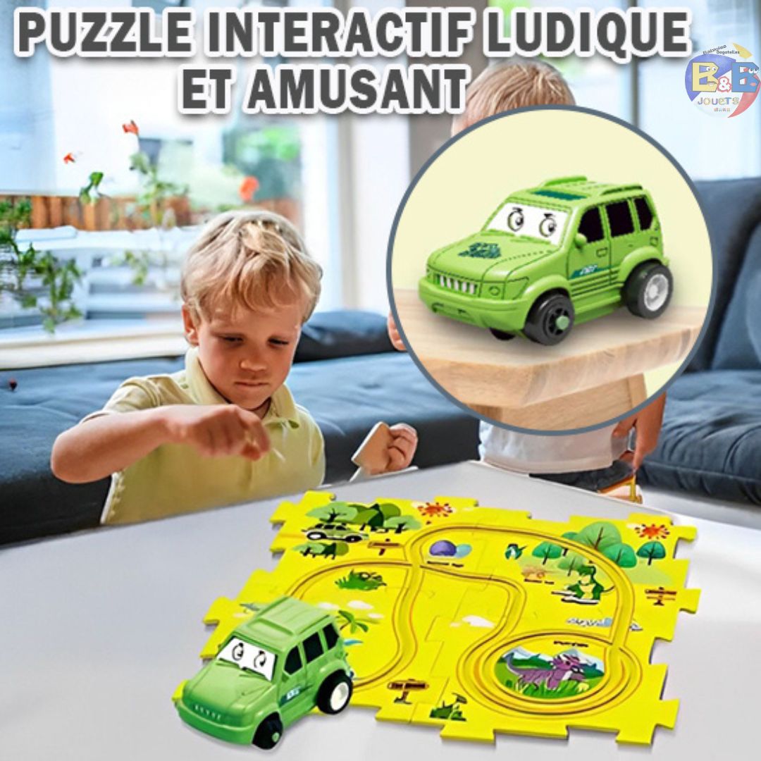 🤶🏼🤶🏼Circuit Voiture ET Puzzle| Mon PUZZLE ÉLECTRIQUE™🧩🚗