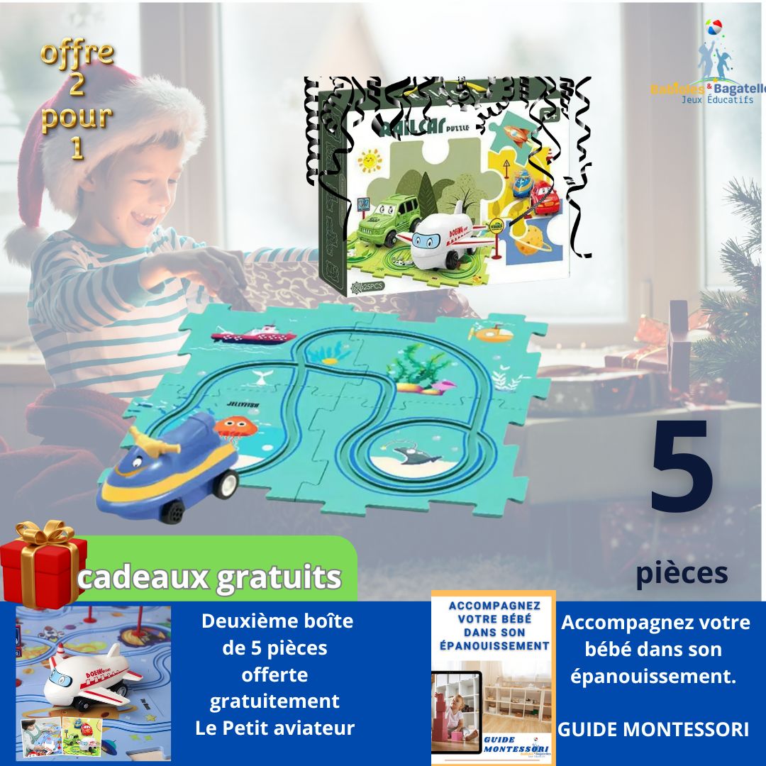 🤶🏼🤶🏼Circuit Voiture ET Puzzle| Mon PUZZLE ÉLECTRIQUE™🧩🚗