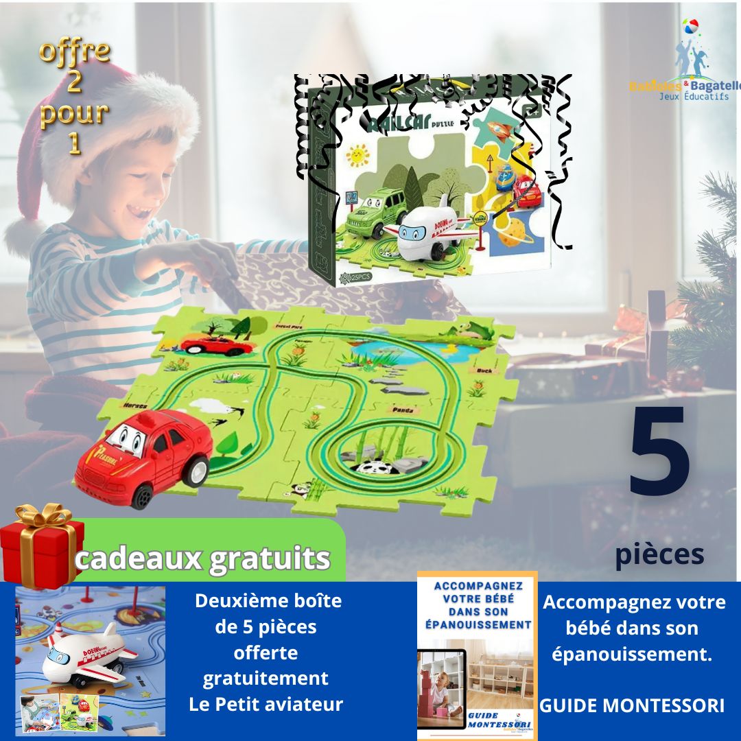 🤶🏼🤶🏼Circuit Voiture ET Puzzle| Mon PUZZLE ÉLECTRIQUE™🧩🚗