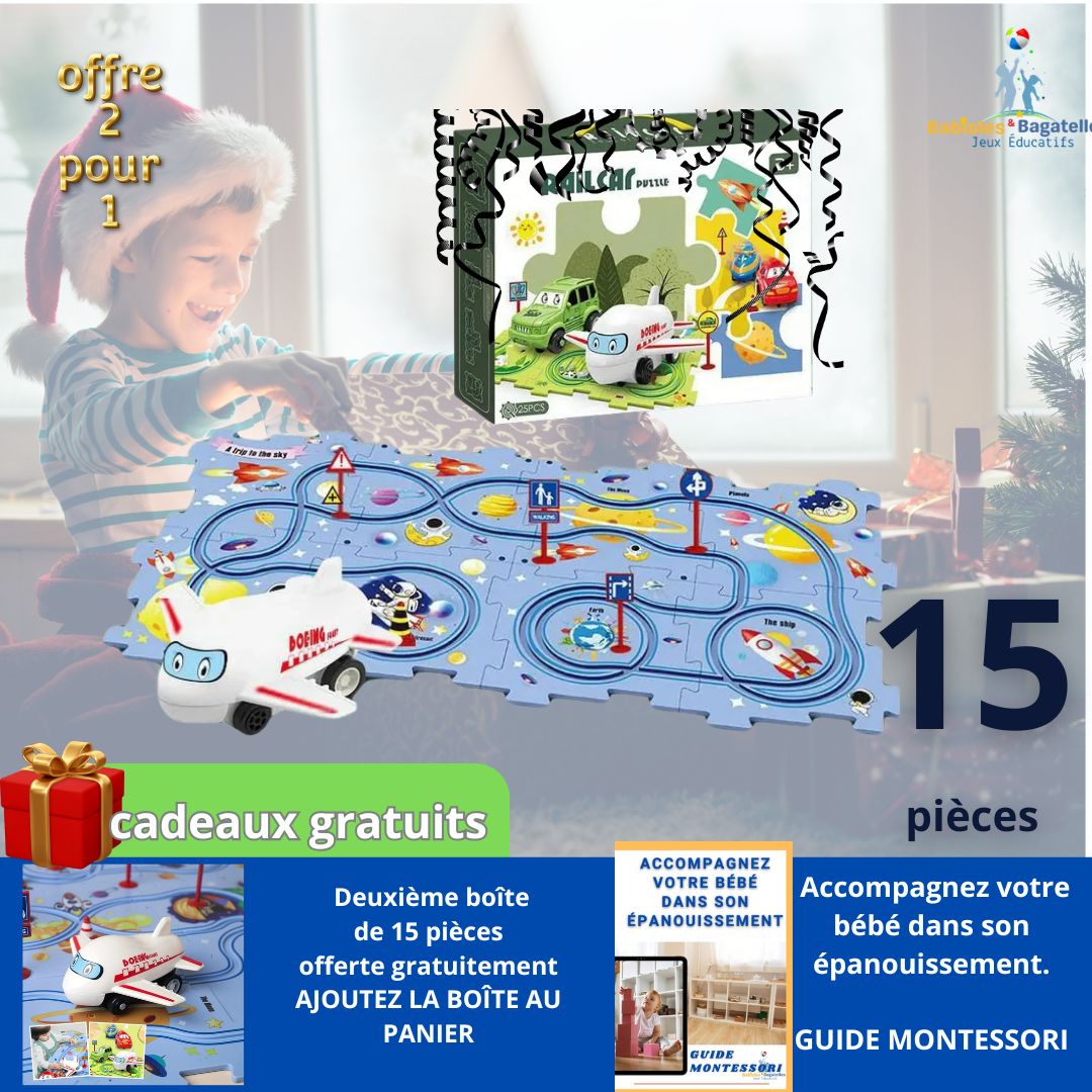 🤶🏼🤶🏼Circuit Voiture ET Puzzle| Mon PUZZLE ÉLECTRIQUE™🧩🚗