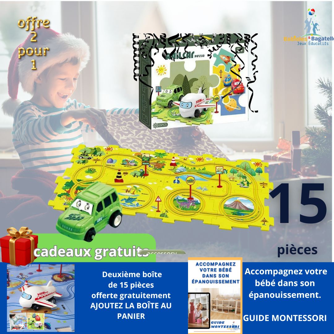 🤶🏼🤶🏼Circuit Voiture ET Puzzle| Mon PUZZLE ÉLECTRIQUE™🧩🚗