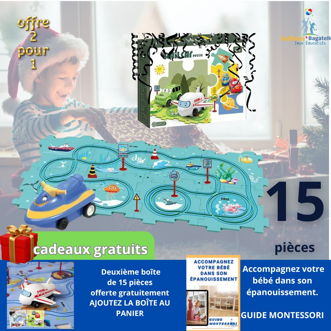 🤶🏼🤶🏼Circuit Voiture ET Puzzle| Mon PUZZLE ÉLECTRIQUE™🧩🚗