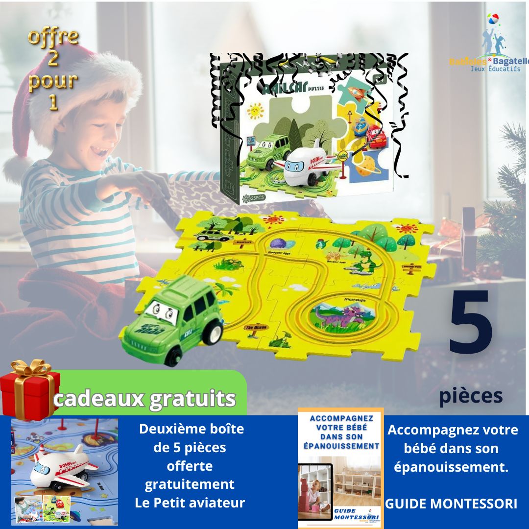 🤶🏼🤶🏼Circuit Voiture ET Puzzle| Mon PUZZLE ÉLECTRIQUE™🧩🚗