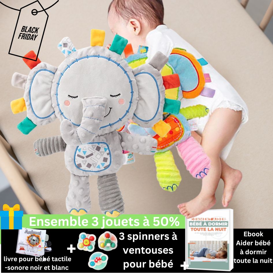 🤶🏼Peluche Sensorielle, HOCHET À MAIN | BÉBÉ TOUT-DOUX™