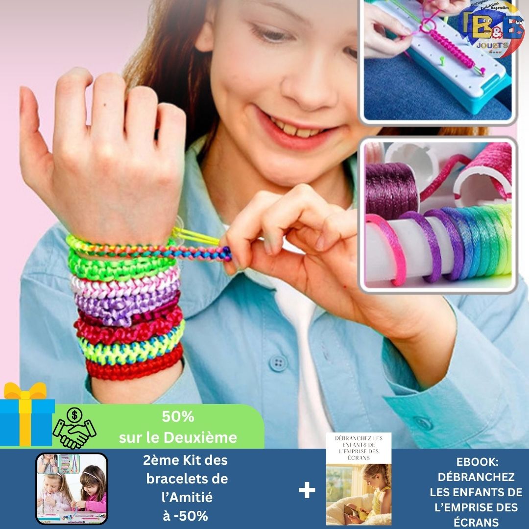 🤶🏻Bijoux enfant🧒🏽, Bracelets stylés (6 ans et +)| Kit de tressage UNIK™