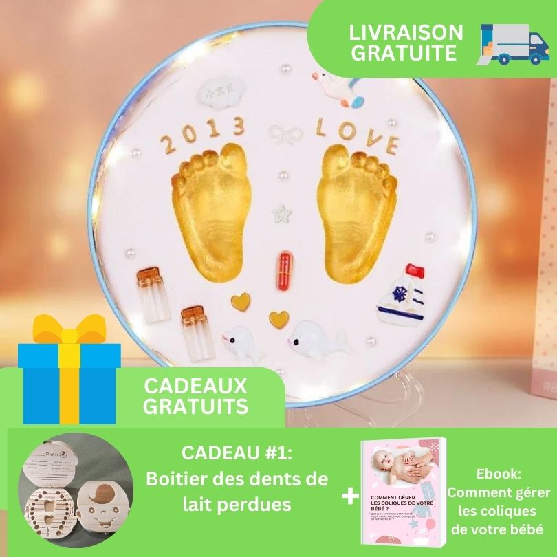 Souvenirs de naissance, kit de moulage bébé main-pied|Lune d 'AMOUR ™