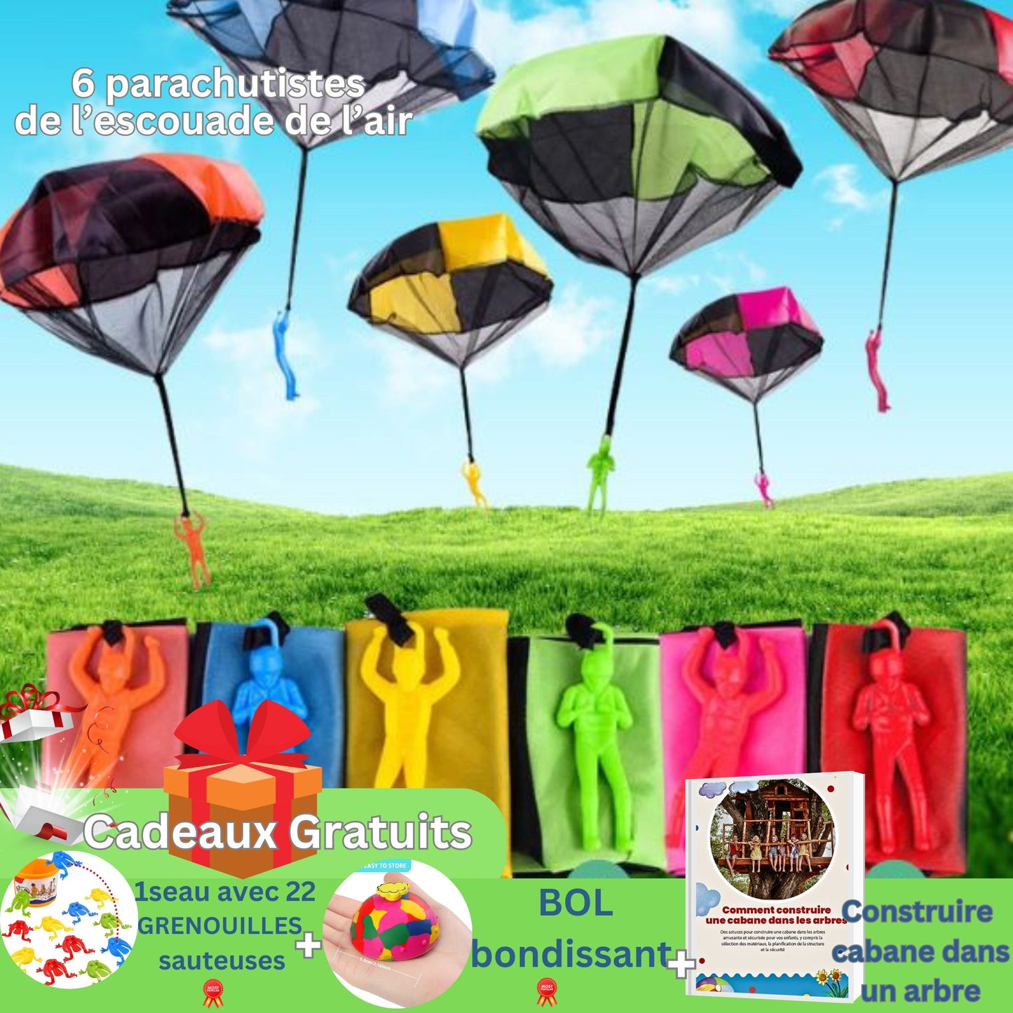 jouets Parachutes🪂à lancer | PARACHUTISTE DE L'AIR™