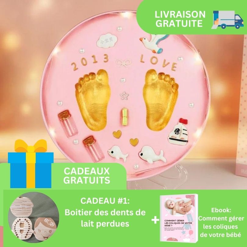 Souvenirs de naissance, kit de moulage bébé main-pied|Lune d 'AMOUR ™