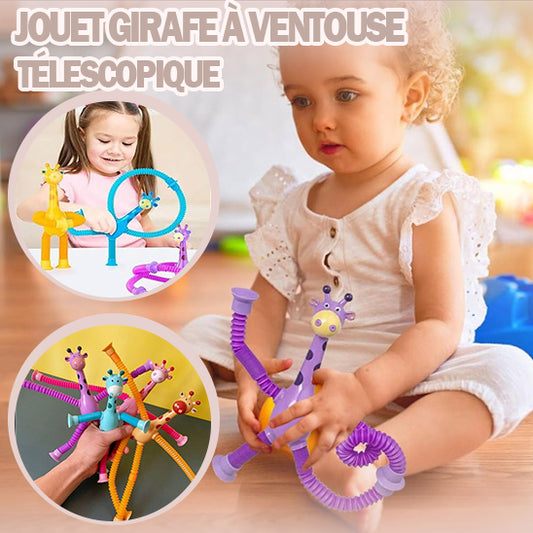 Jouet, GIRAFE  EXTENSIBLE À VENTOUSES👶🏽 |  La girafe télescopique™