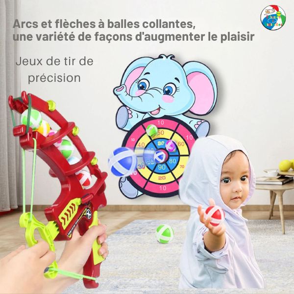 Jeu de fléchettes à velcro,🏹 Tir à L'arc pour petits joueurs| Mon super arbalète™