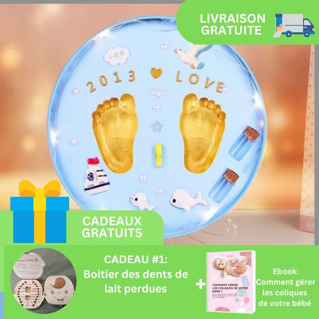 Souvenirs de naissance, kit de moulage bébé main-pied|Lune d 'AMOUR ™